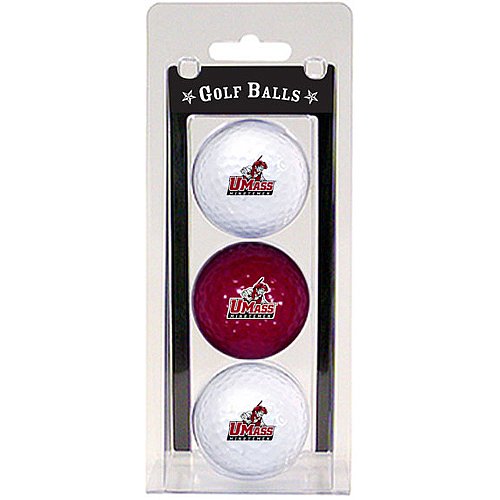 Massachusetts Minutemen Pack Of 3 Golf Balls From Team Golf