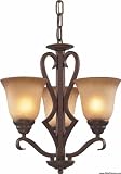 ELK Lighting 9326/3 3 Light Lawrenceville Chandelier, Mocha