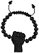 GWOOD Power Fist Good Wood 10mm Wide Bead Pendant Replica Bracelet(BLACK)