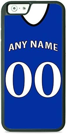 Case Fun Case Fun Personalised Everton Football Shirt, Any Name, Any Number TPU Rubber Back Case Cover for Apple iPhone 6 4.7 inch