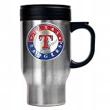 Texas Rangers Stainless Steel Travel Mug (Primary Logo)