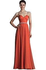 Sexy Floor Length Chiffon Spaghetti Strap Evening Dress/Homecoming Dress/Mother-of-the-Bride Dress/Quinceanera Dress 
