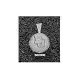 Baylor Bears Solid Sterling Silver ''BU'' Basketball Pendant
