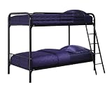 Dorel Home Products Twin-Over-Twin Bunk Bed, Black