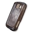 LG Optimus S LS670 (Sprint) Crystal Silicone Skin Case Transparent Smoke Grey Check Pattern