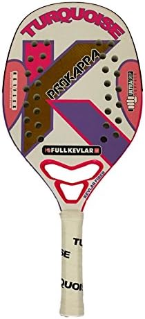 Turquoise Pro Kappa 1.1 Beach Tennis Paddle Racquet - Grip 4 1/4"