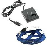 GTMax Flip Home Travel Charger for Nintendo DS Lite (Neck Strap Lanyard Included)