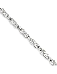 Sterling Silver Rhodium Plated Diamond Bracelet