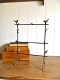 Brooke- Stand Jewelry Display Stand Rack 3 Layer Wrought Iron with Birds- Good for Bracelet, Earrings and Necklaces