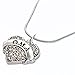 Heart Oma Pendant Necklace Women Girl Gift - Blue Crystal Silver Jewelry