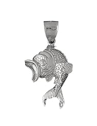 Clevereves 14K White Gold Pendant Goldfish 13.3 - Gram(s)