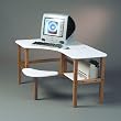 Wild Zoo grd wht/wht-wz Grade School Computer Kids Desk