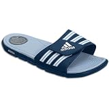adidas Womens Lakano Slide ( sz. 10.0, Navy/White/SIlver )