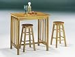 Metro Oak Mission Style 3 Piece Breakfast Set By Acme Furniture