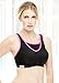 Glamorise Women's Full Figure Glamorise No Bounce Cami Sport Bra, Black/Pink, 40F