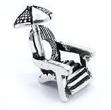 " Beach Chair " Silver Charm Bead Pandora Troll Chamilia Kay Zable Compatible