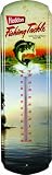 Rivers Edge Heddon Fishing Tackle Budweiser Beer Nostalgic Tin Thermometer
