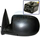 2001, 2002 GMC Sierra 3500 SLT Driver Side Mirror Head Assembly - Power Heated Manual Fold W/O Puddle Lamp Grained Cover