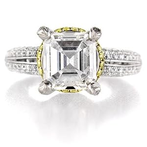 Diamond & Platinum Antique Style Engagement Ring Mounting