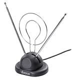 Vivanco TVA 300 Zimmerantenne f&uuml;r TV/Radio (passiv) silber/schwarz