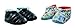 SkidDERS Kids Puff Booties Slippers, 2 Pack