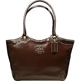 AUTHENTIC COACH BLEECKER PATENT LEATHER TOTE 12362 (Mahogany)