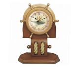 Kirch Boat at Sea Steering Wheel Helm Nautical Desk Clock