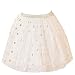 CrayonFlakes Kids Wear for Girls White Net Short Skirt with Shining Silver Stars RS.699.00