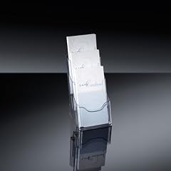 Sigel LH133 Tisch-Prospekthalter acrylic, mit 3 F�chern, F�lltiefe 30 mm, mit integriertem Rutschstopp, glasklar, Acryl-Material, 2,0 mm, f�r DL, 1 ST