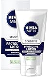 NIVEA MEN Sensitive Protective Lotion, SPF 15, 2.5 oz Tube (Pack of 3)