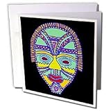 African Art - African Mask - Greeting Cards-12 Greeting Cards with envelopes