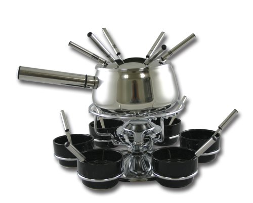 World Cuisine 22-Piece Stainless Steel Fondue Set