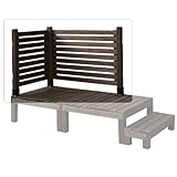 ウッドデッキ(システムサンデッキ)用ボーダーフェンス取付キット 幅120cm＆72cmタイプ SD-BFS72120-DBR