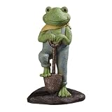 Grasslands Road Lilypad Lane Frogville Mini Smiling Garden Frog with Shovel