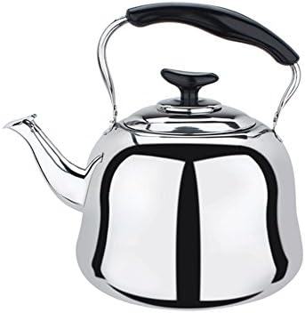 Stainless Steel Whistling Teakettle Teapot Cookware Silver Tone (6L)