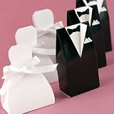 Sunvary 100 Pcs(50 Pairs)gown Tuxedo Bride Groom Wedding Bridal Favor Candy Box Gift Boxes Christmas Gift Boxes