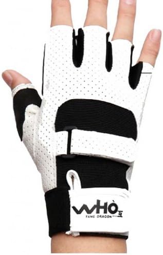 Wolfy Mens Weightlifting And GYM Fitness Gloves Color White Size L