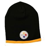 Pittsburgh Steelers Classic Black Knit Beanie WITH Yellow Tipping At Bottom