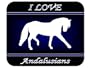 I Love "Andalusian" Horses Mouse Pad - Blue Design