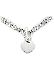 Silverflake -Med Round Link Charm Necklace N-002