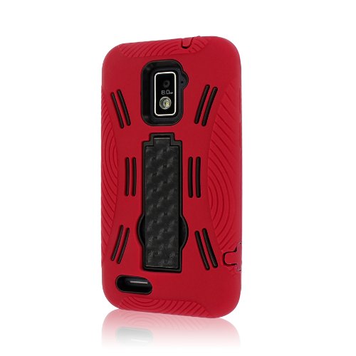 MPERO IMPACT XL Series Kickstand Case for ZTE Warp 4G N9510 - Red