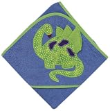 Mullins Square Dinosaur Hooded Blue Towel with Washcloth