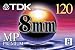 TDK P-120HS Premium 8mm Cassette