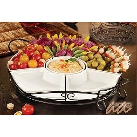 Buy American Atelier You're Invited 6-Section Hostess Set with Metal Tray