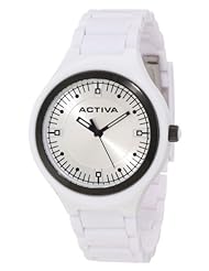 Activa By Invicta Unisex AA200-001 Silver Dial White Plastic Watch