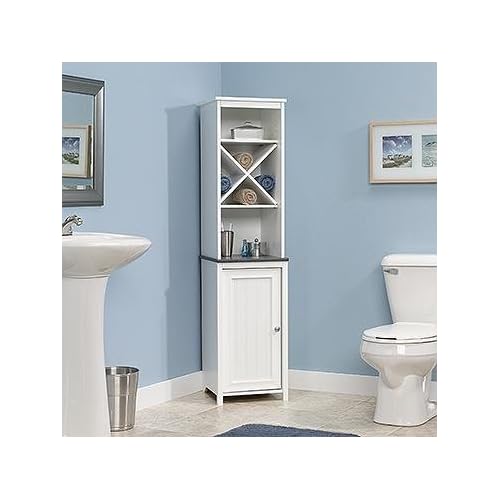 Sauder Linen Tower Bath Soft White Finish RunkleTawna