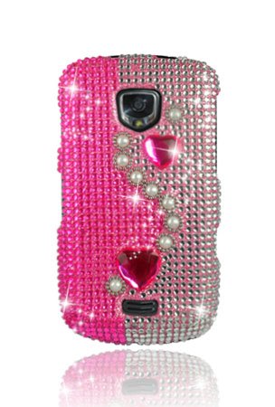 Samsung i510 Droid Charge Full Diamond Graphic Case - Pearls on Pink (Free HandHelditems Sketch Universal Stylus Pen)