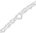 17 Sterling Silver Polished Heart Link Necklace