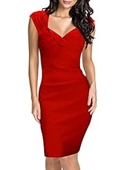 Square Neck Fitted Vintage Stretchy Sleeveless Cotton/Nylon/Spandex Above the Knee Evening Dress/Bridesmaid Dress/Wedding Party Dress 