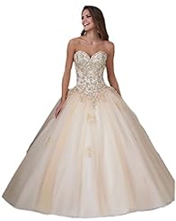 Beaded 2015   Ball Gown Prom Dress/Quinceanera Dress 